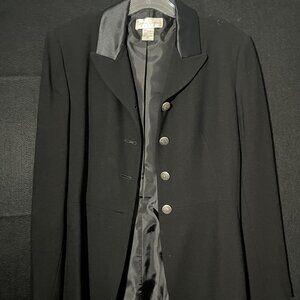 Casual Corner Petite Women's Blazer Jacket Size 12P Black Vintage